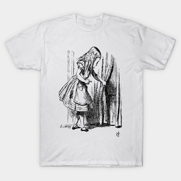 Alice in Wonderland | Alice Finds the Door to Wonderland | Vintage Alice | T-Shirt by Eclectic At Heart